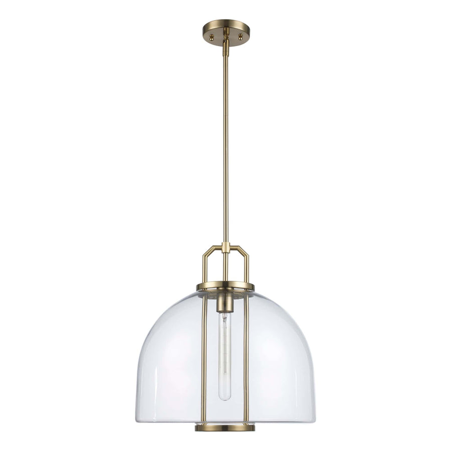 Trans Globe River 1-Light  with Glass Shade - Antique Gold