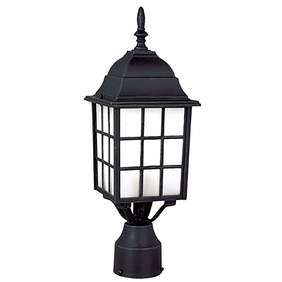 Trans Globe San Gabriel 18.5" Postmount Lantern - Black
