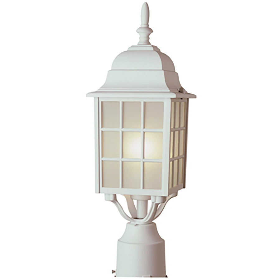 Trans Globe San Gabriel 18.5" Postmount Lantern - White