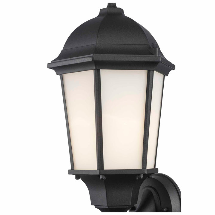 Trans Globe San Rafael 1 - Light Outdoor Wall Sconce -  Black / Frosted