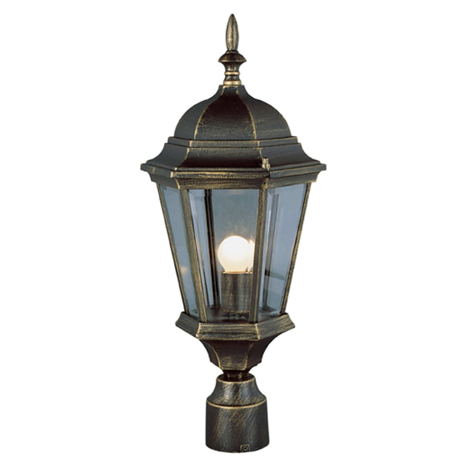 Trans Globe San Rafael 22" Postmount Lantern - Black