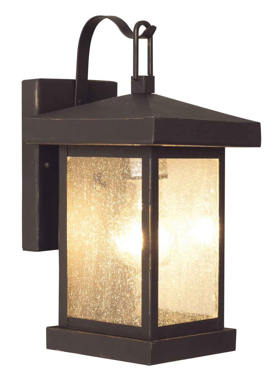 Trans Globe Santa Cruz 12" Wall Lantern - Weathered Bronze