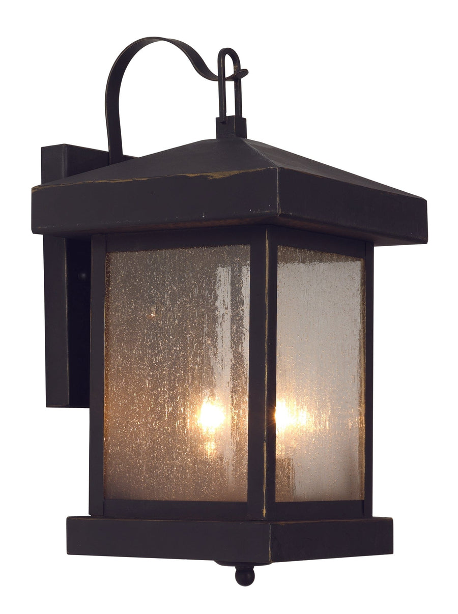Trans Globe Santa Cruz 14" Wall Lantern- Weathered Bronze