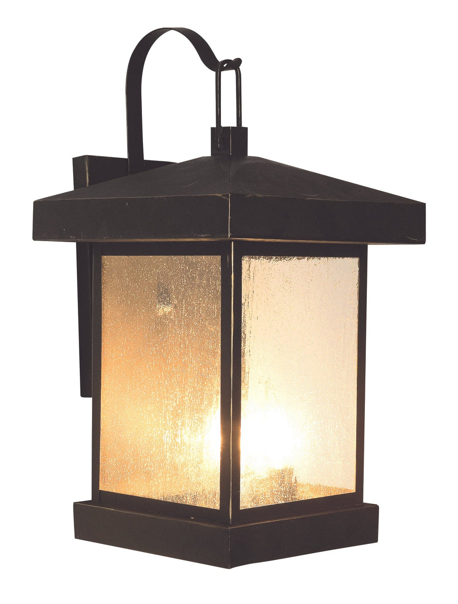 Trans Globe Santa Cruz 18" Wall Lantern - Weathered Bronze