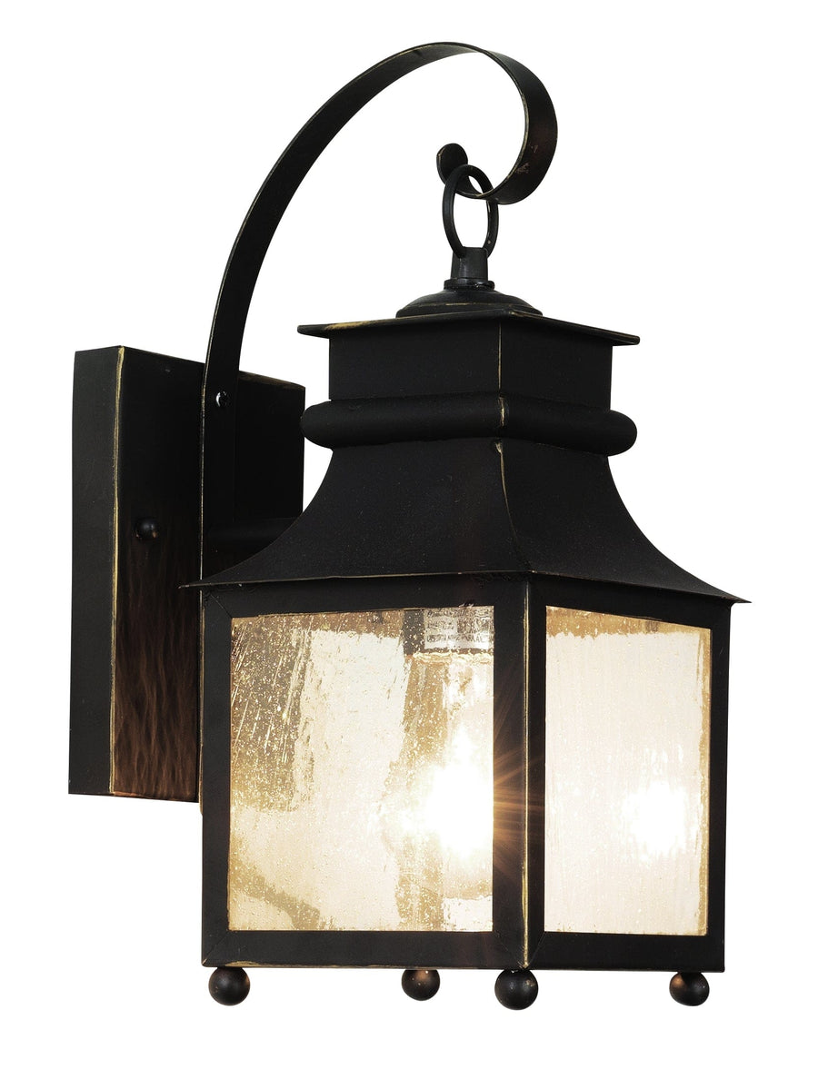 Trans Globe Santa Ines 14" Wall Lantern- Weathered Bronze