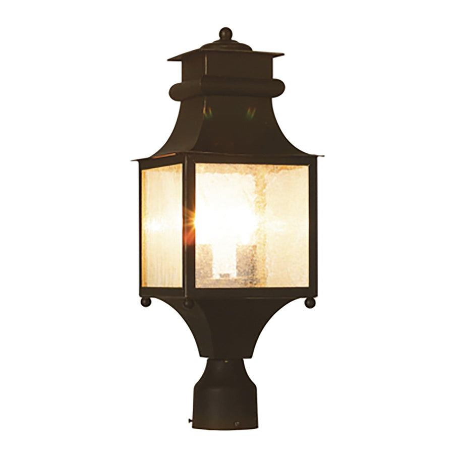 Trans Globe Santa Ines 20.5" Postmount Lantern - Weathered Bronze