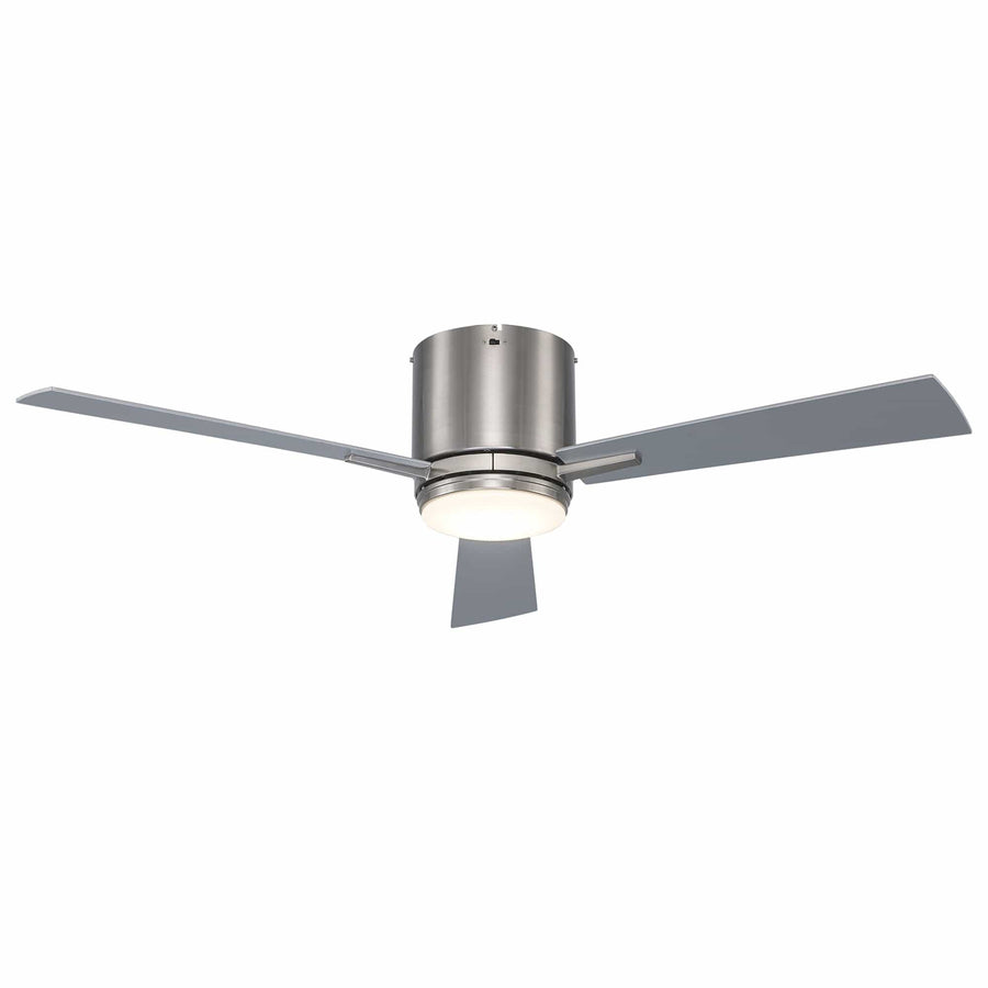 Trans Globe Sargeant 3- Blade LED Standard Ceiling Fan with Wall Control and Light Kit Included- Brushed Nickel