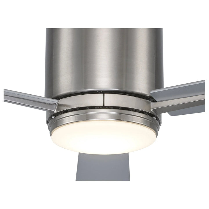 Trans Globe Sargeant 3- Blade LED Standard Ceiling Fan with Wall Control and Light Kit Included- Brushed Nickel