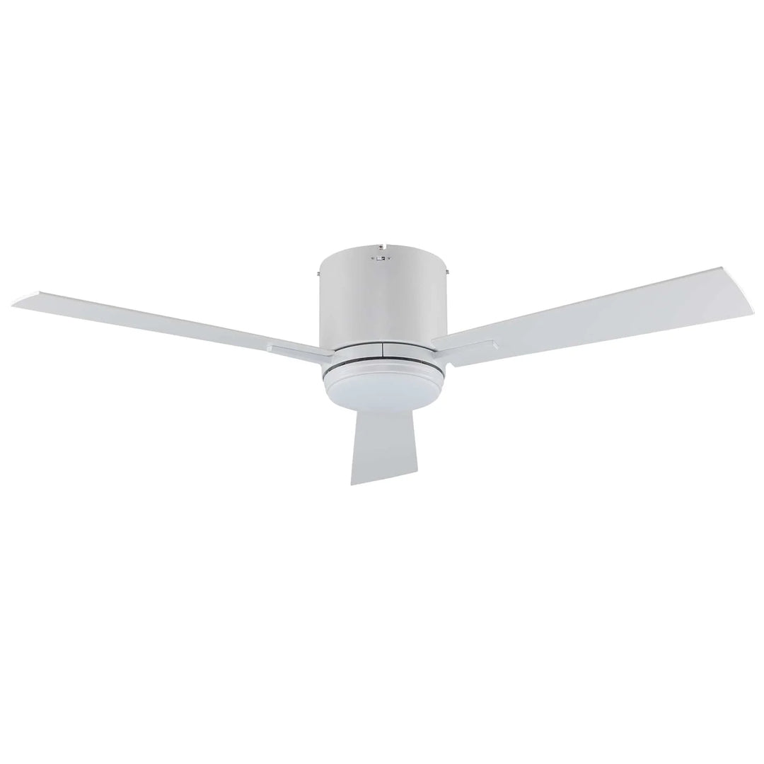 Trans Globe Sargeant 3- Blade LED Standard Ceiling Fan with Wall Control and Light Kit Included- White