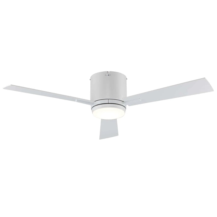 Trans Globe Sargeant 3- Blade LED Standard Ceiling Fan with Wall Control and Light Kit Included- White