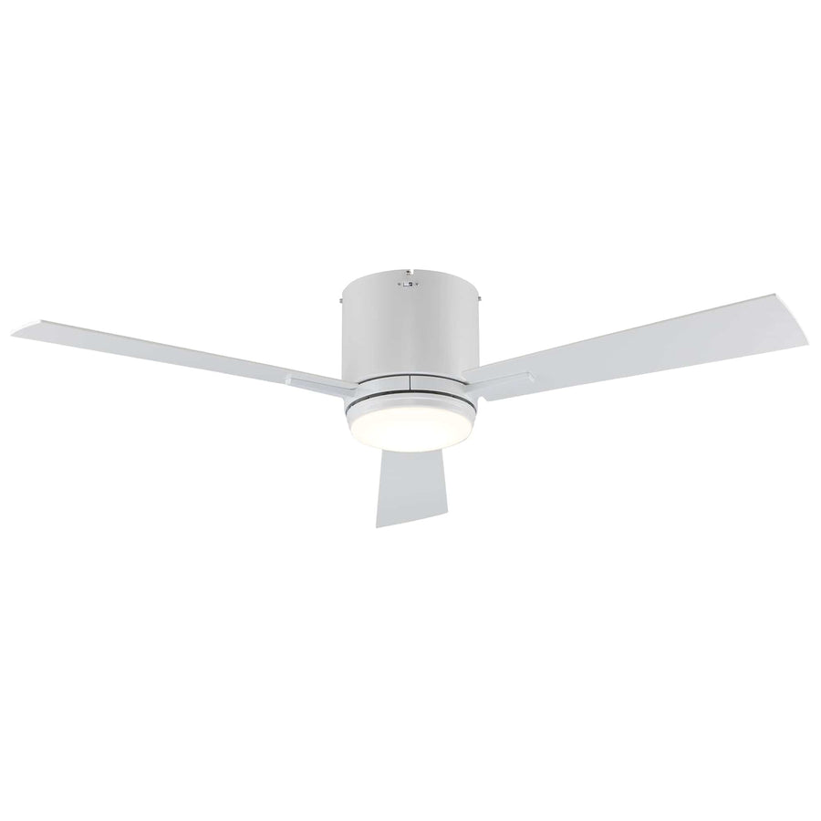 Trans Globe Sargeant 3- Blade LED Standard Ceiling Fan with Wall Control and Light Kit Included- White