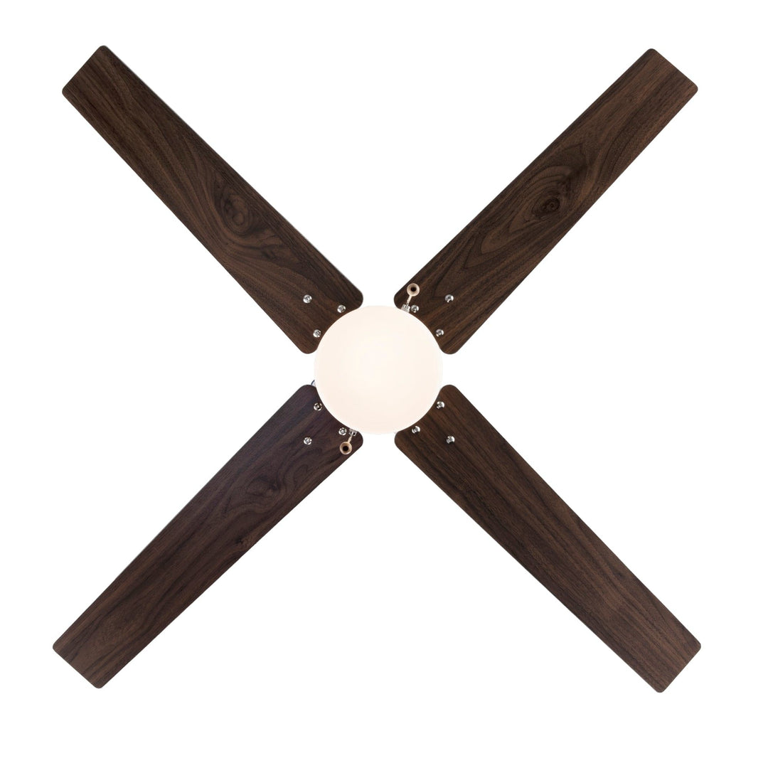 Trans Globe Schoolhouse Modern Ceiling Fan with Light Kit- Brushed Nickel