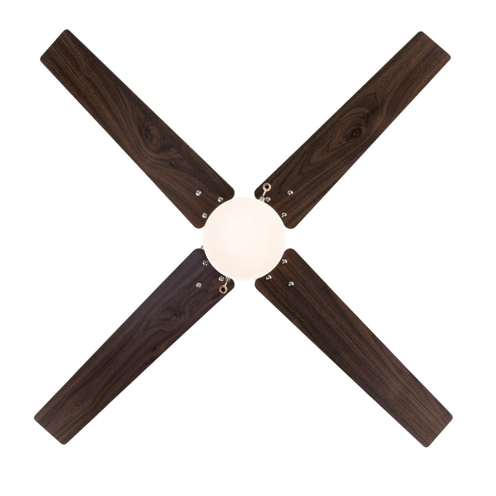 Trans Globe Schoolhouse Modern Ceiling Fan with Light Kit- Brushed Nickel