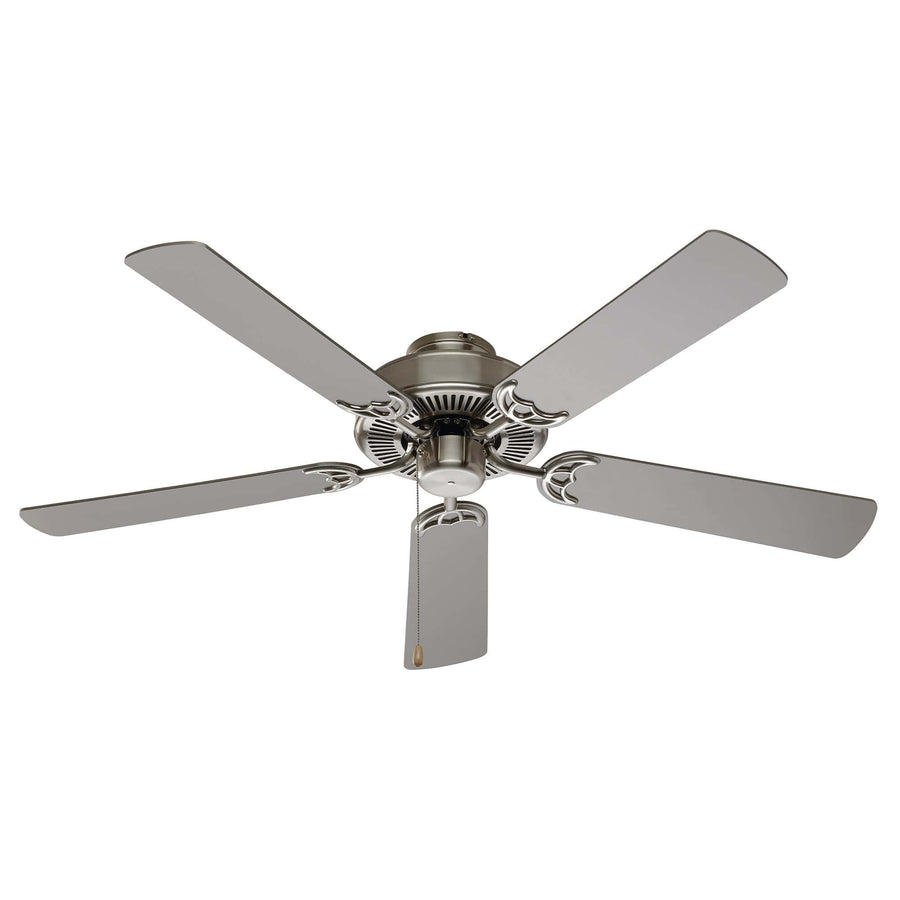Trans Globe Seltzer 5-Blade Indoor Ceiling Fan with On/Off Pull Chain- Brushed Nickel