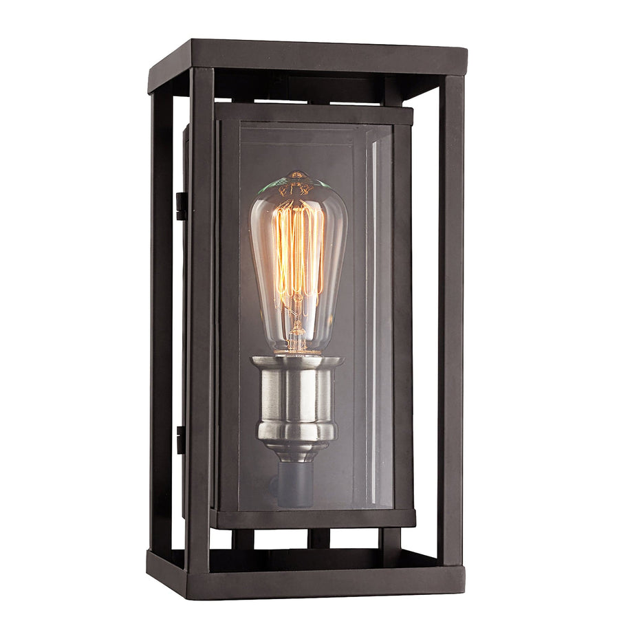 Trans Globe Showcase 6" Wall Lantern - Black