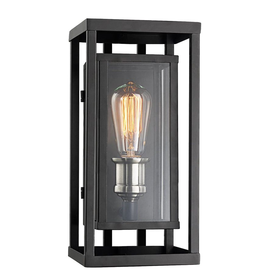 Trans Globe Showcase 6" Wall Lantern - Black