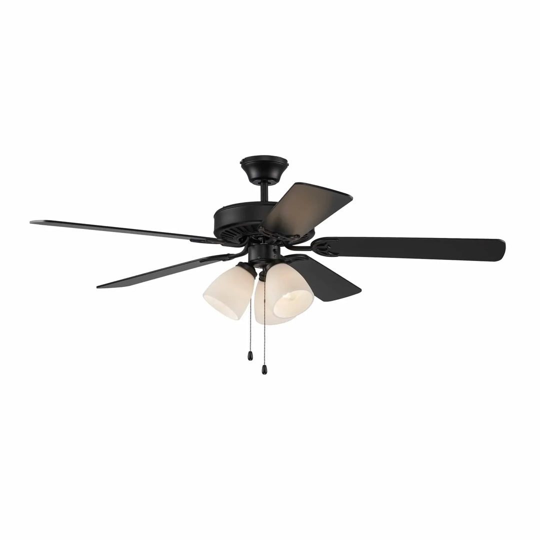 Trans Globe Solana 5-Blade Ceiling Fan With 3-Lights- Black