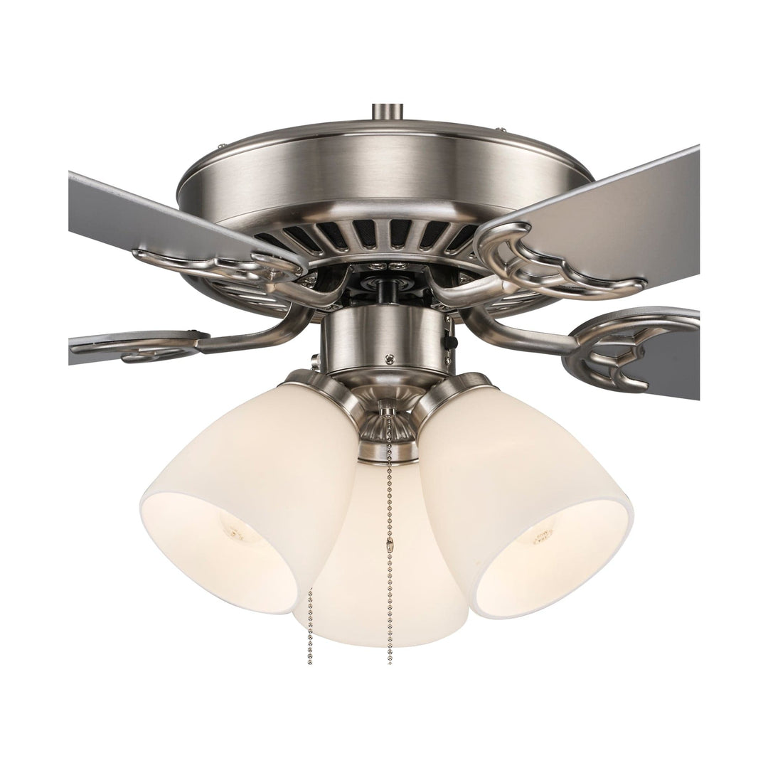 Trans Globe Solana 5-Blade Ceiling Fan With 3-Lights- Brushed Nickel