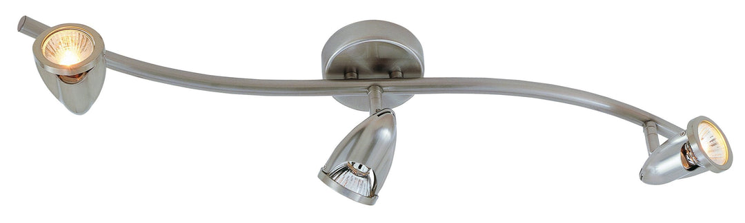 Trans Globe Stingray Collection, 3-Light, 3-Shade, Adjustable Height Indoor Ceiling Track Light- Brushed Nickel