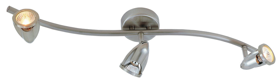 Trans Globe Stingray Collection, 3-Light, 3-Shade, Adjustable Height Indoor Ceiling Track Light- Brushed Nickel