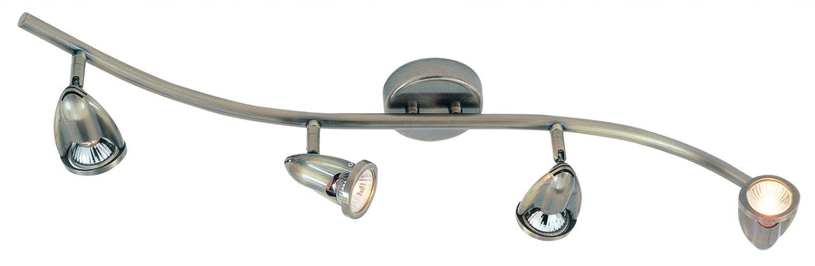 Trans Globe Stingray Collection, 4-Light, 4-Shade, Adjustable Height Indoor Ceiling Track Light - Brushed Nickel