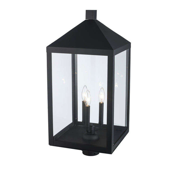 Trans Globe Storm 2-light Outdoor Post Mount- Black