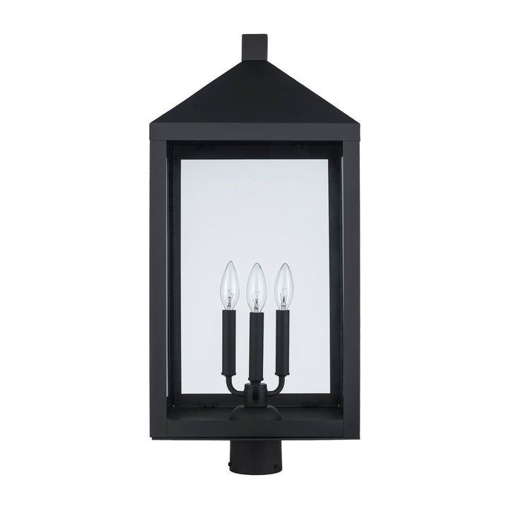 Trans Globe Storm 2-light Outdoor Post Mount- Black