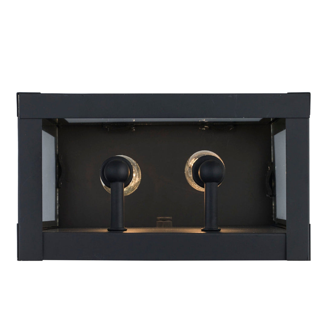 Trans Globe Storm 2 - Light Outdoor Wall Sconce - Black