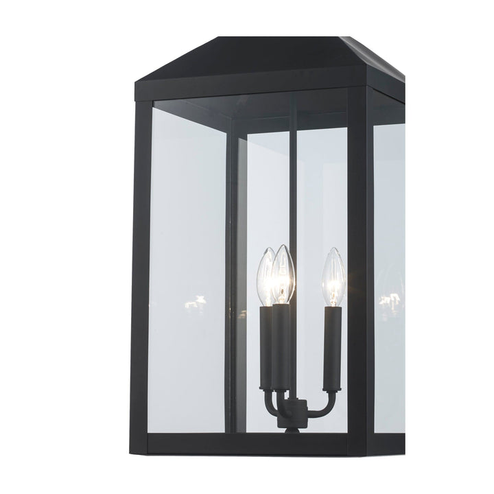 Trans Globe Storm 3-light Outdoor Hanging Lanternt - Black