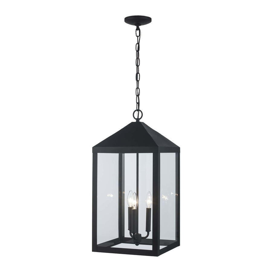 Trans Globe Storm 3-light Outdoor Hanging Lanternt - Black