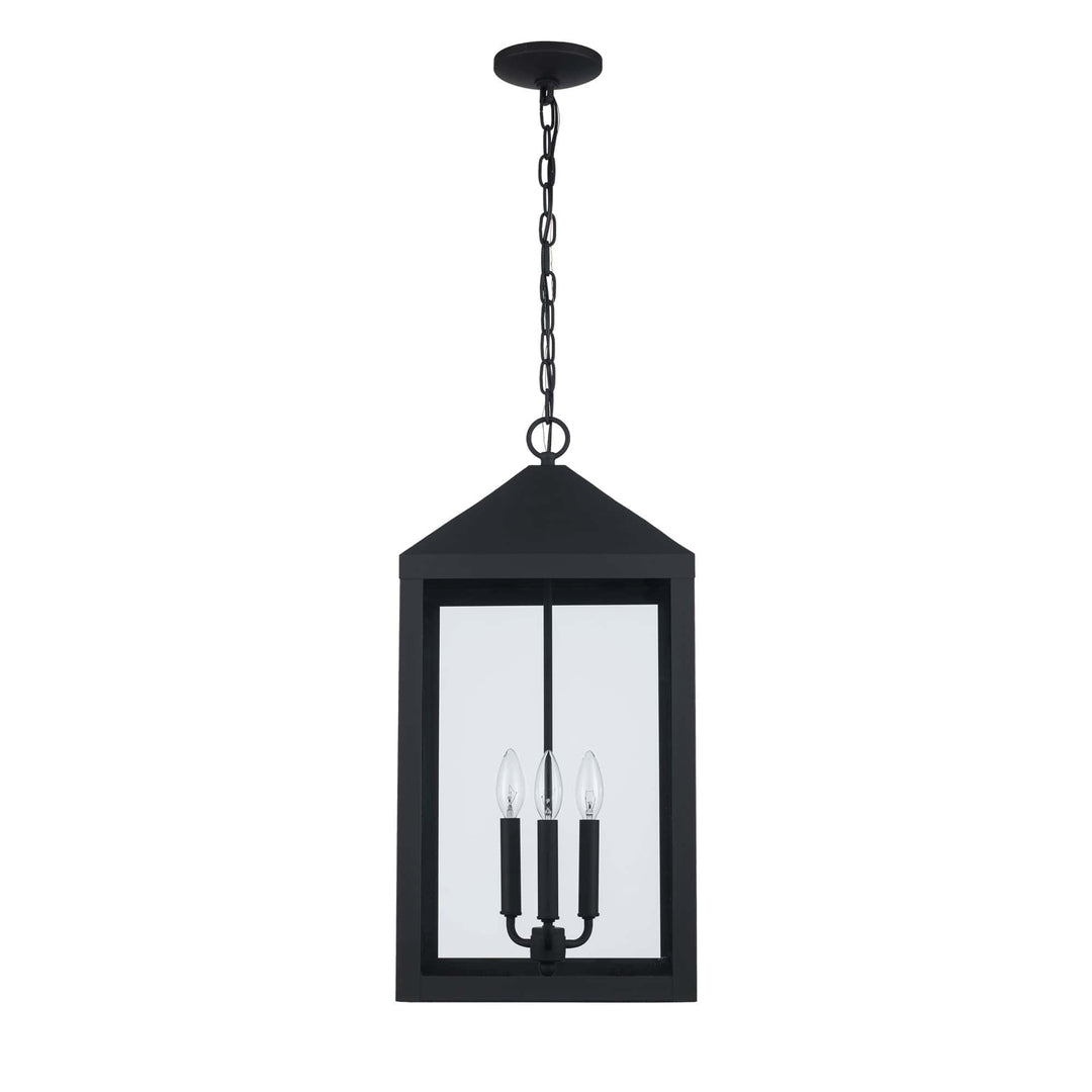 Trans Globe Storm 3-light Outdoor Hanging Lanternt - Black