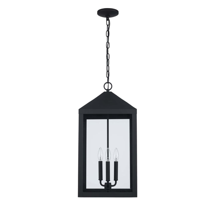 Trans Globe Storm 3-light Outdoor Hanging Lanternt - Black