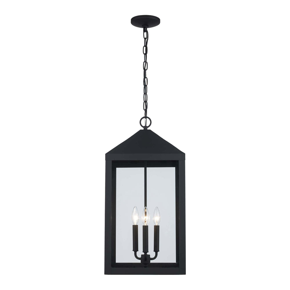 Trans Globe Storm 3-light Outdoor Hanging Lanternt - Black