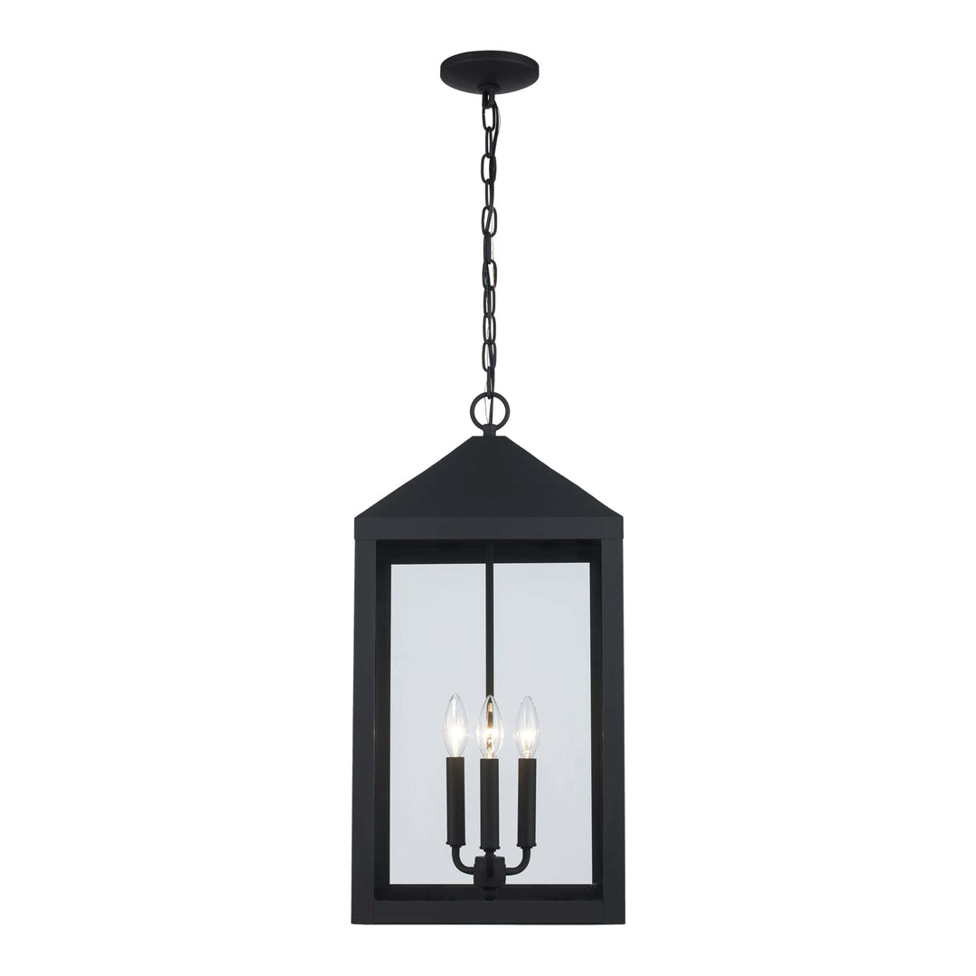 Trans Globe Storm 3-light Outdoor Hanging Lanternt - Black