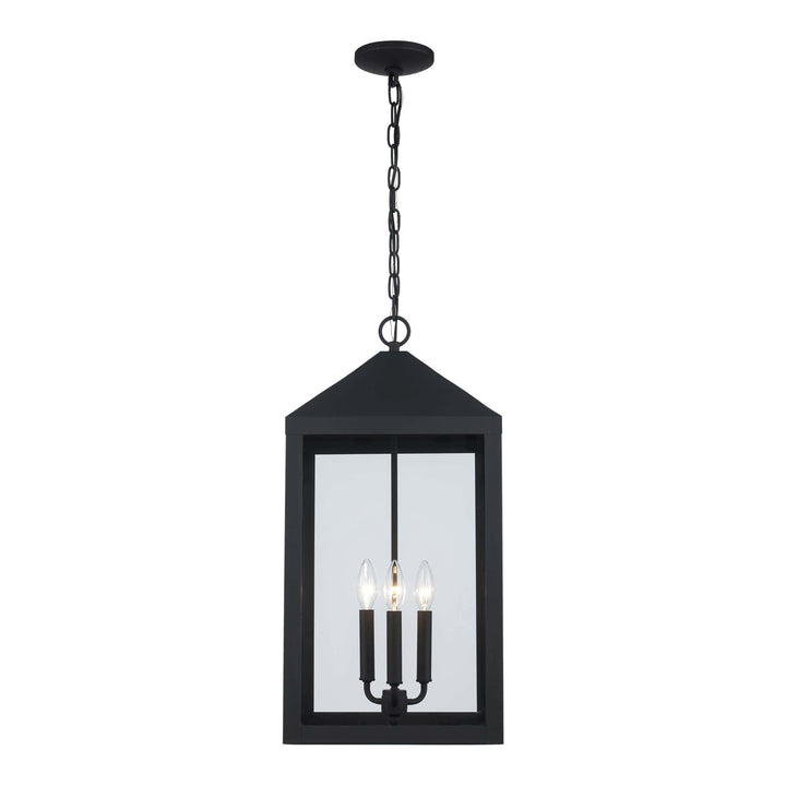 Trans Globe Storm 3-light Outdoor Hanging Lanternt - Black