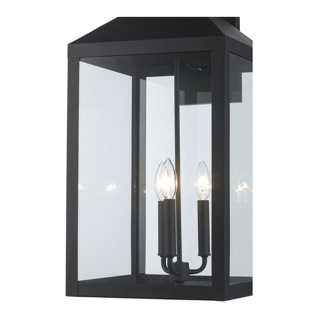 Trans Globe Storm 3-light Outdoor Wall Light- Black