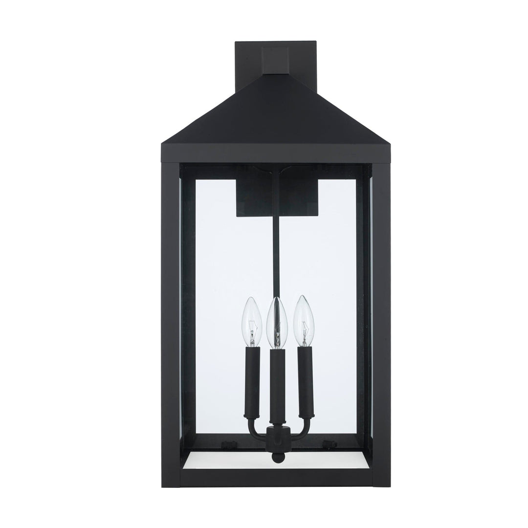 Trans Globe Storm 3-light Outdoor Wall Light- Black