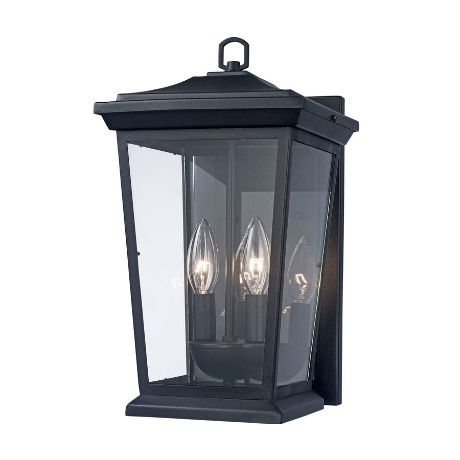 Trans Globe Turlock 17" Wall Lantern - Black