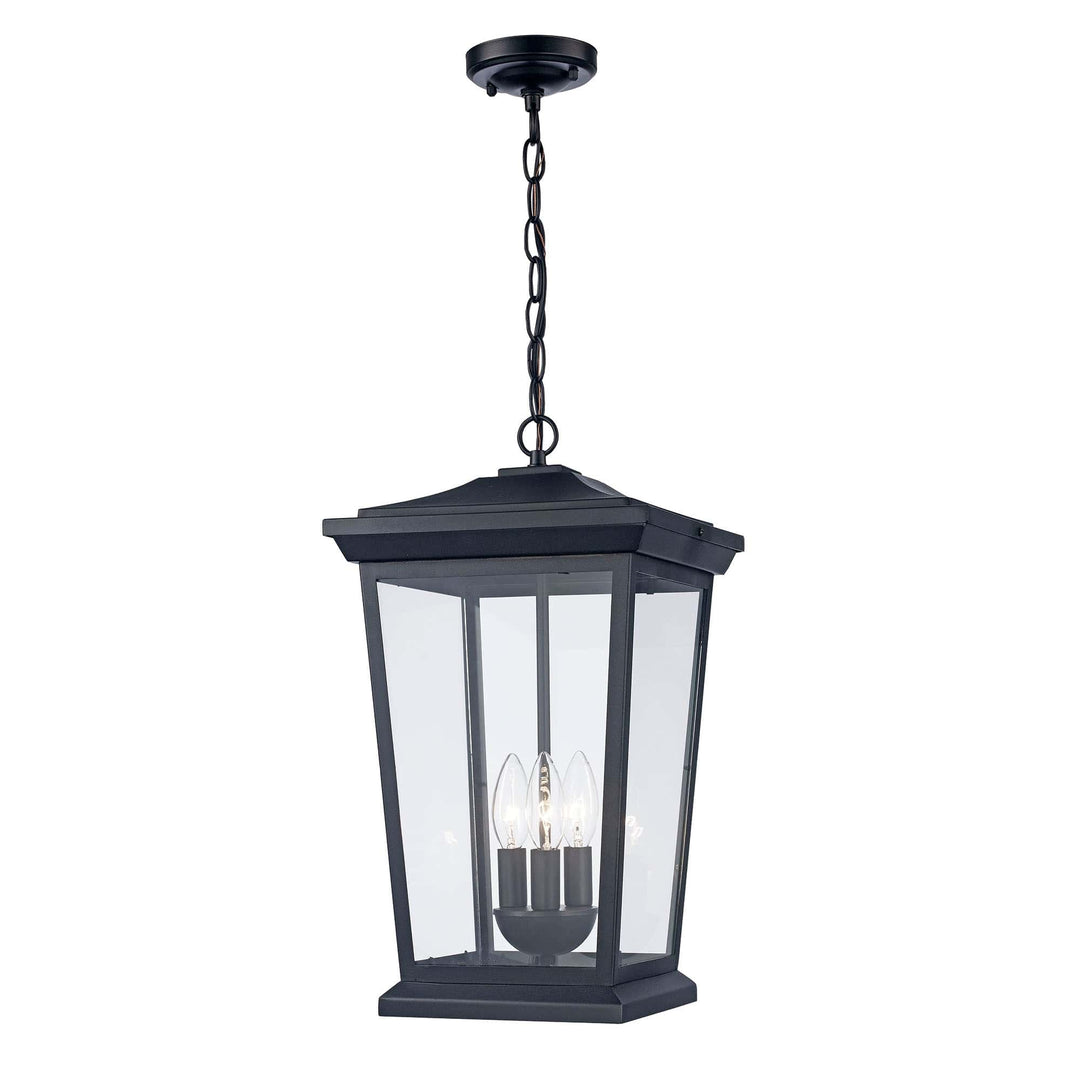 Trans Globe Turlock 19" Hanging Lantern - Black