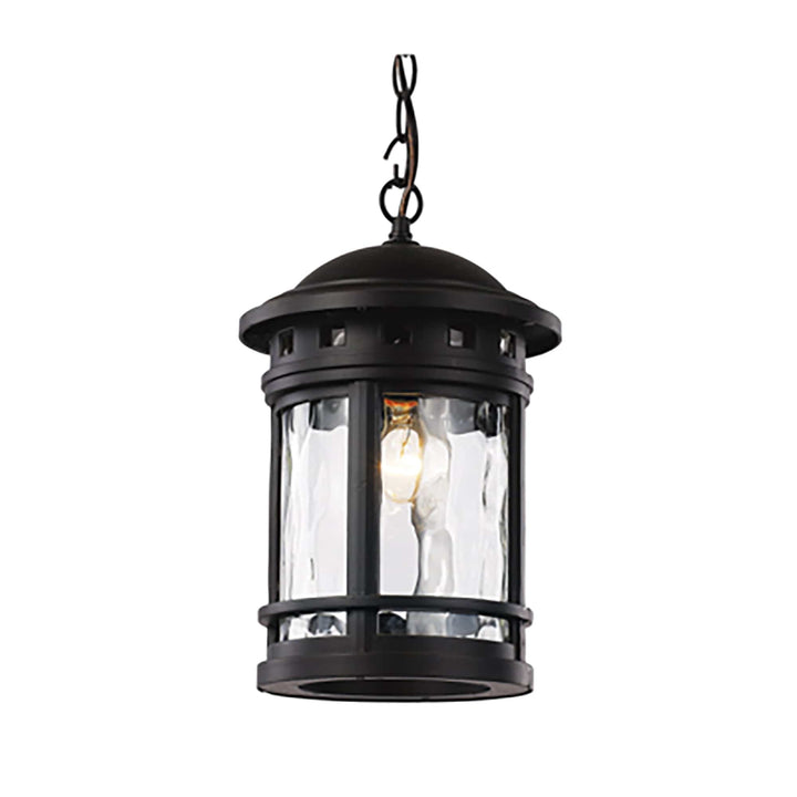 Trans Globe Turlock 19" Hanging Lantern - Black