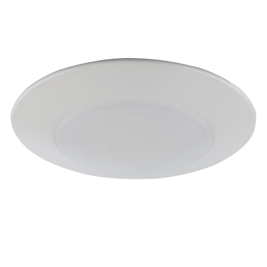 Trans Globe Ultra-Low Single Light Flush Mount Slim Disc - White