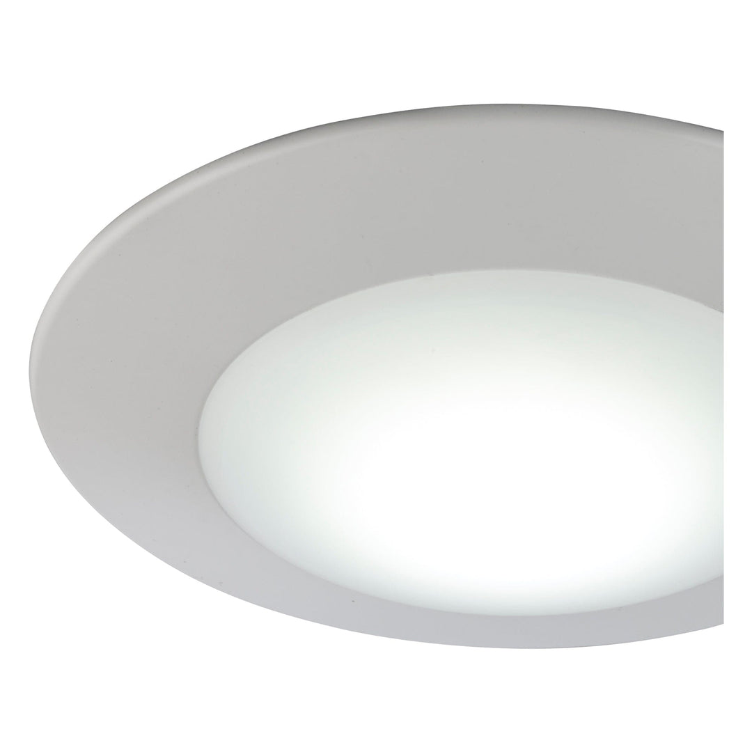 Trans Globe Ultra-Low Single Light Flush Mount Slim Disc - White