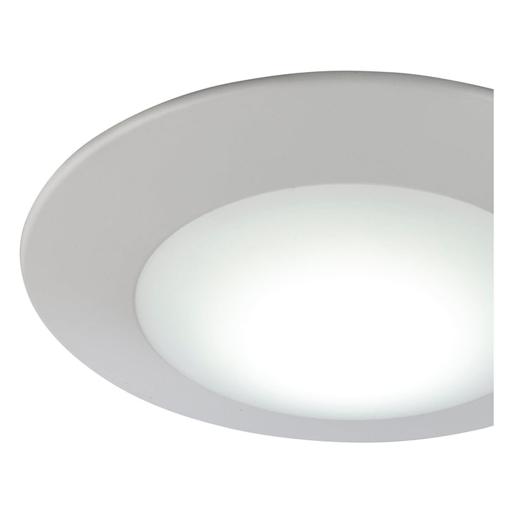 Trans Globe Ultra-Low Single Light Flush Mount Slim Disc - White