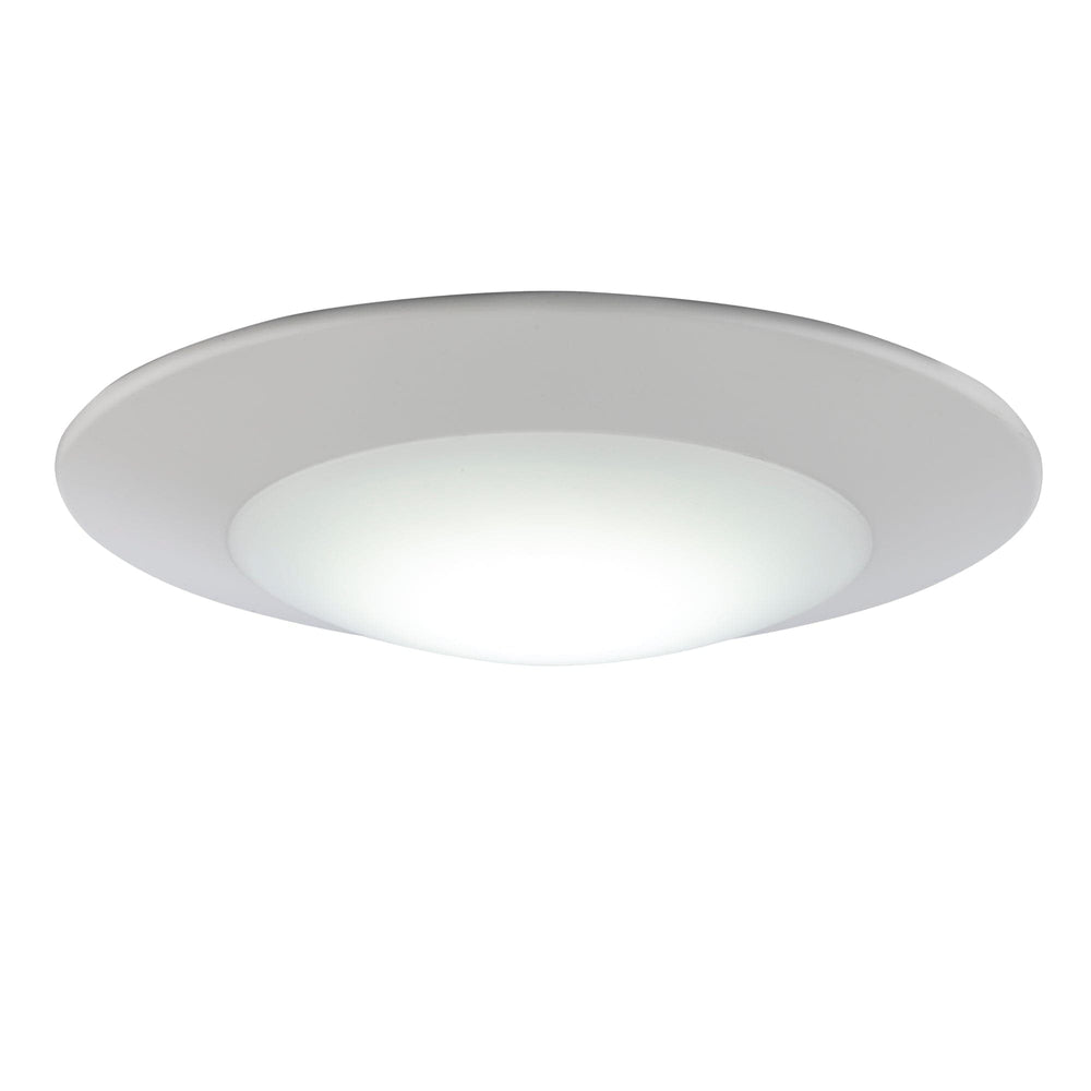 Trans Globe Ultra-Low Single Light Flush Mount Slim Disc - White