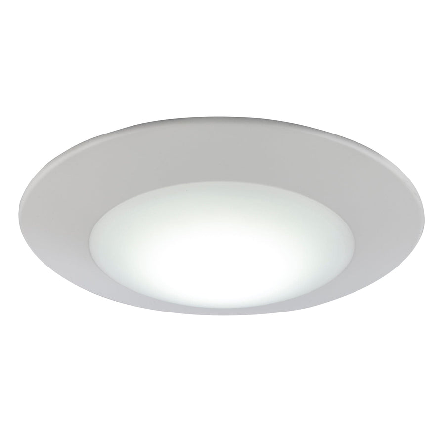 Trans Globe Ultra-Low Single Light Flush Mount Slim Disc - White