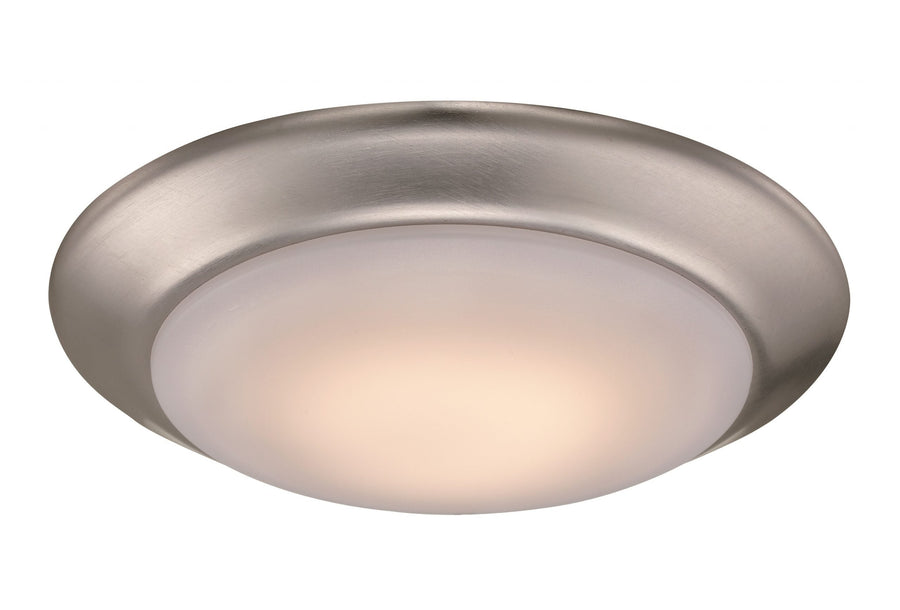 Trans Globe Vanowen 6-In. Dia. Ultra Low-Profile Dimmable LED Flush Mount Ceiling Light -  Brushed Nickel
