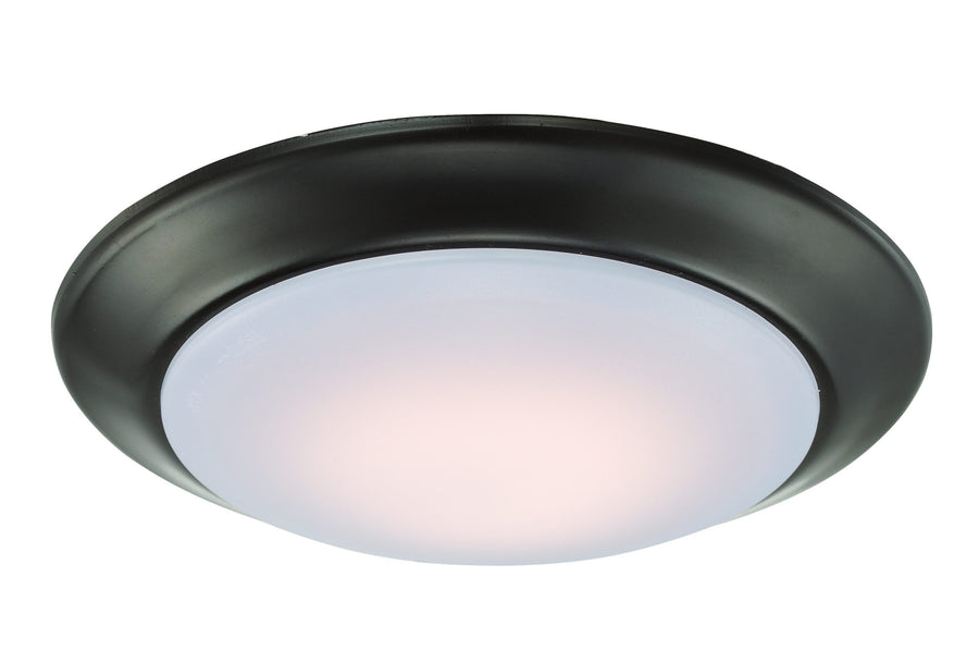 Trans Globe Vanowen 6-In. Dia. Ultra Low-Profile Dimmable LED Flush Mount Ceiling Light - Rubbed Oil Bronze