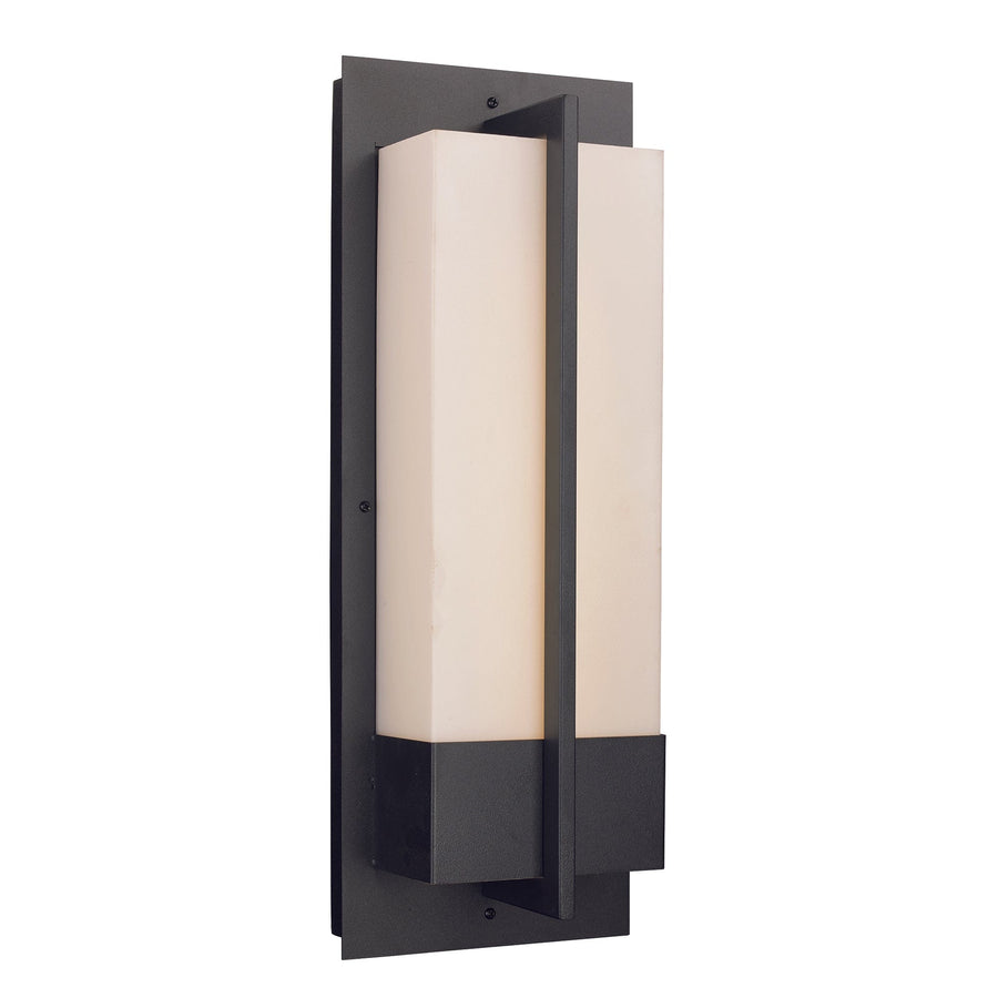 Trans Globe Venue, Rectangular LED Flush Mount, Acrylic and Metal Outdoor Wall Light - Black