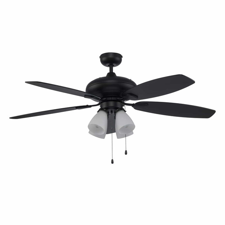 Trans Globe Vieux 2-Light, 5-Blade Transitional Ceiling Fan- Black