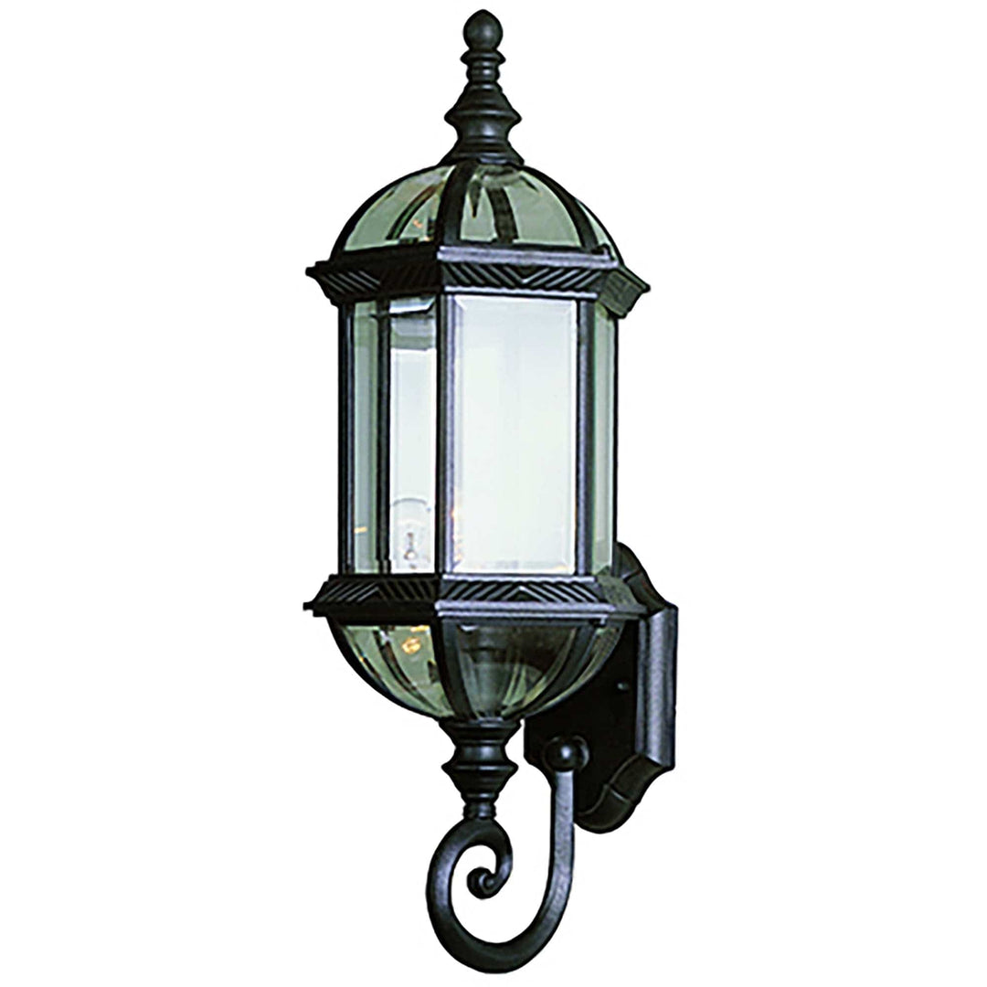 Trans Globe Wentworth 1-Light Atrium Style Coach Wall Lantern- Black